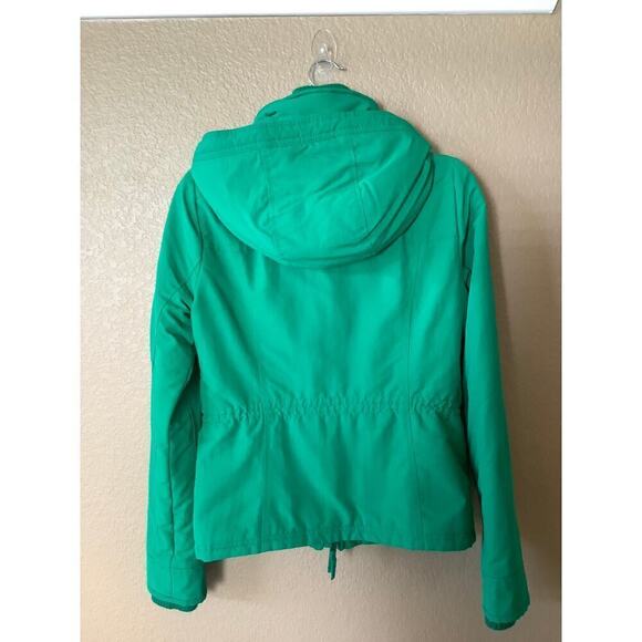 Abercrombie & Fitch Women's Kelly Green Hooded Jacket  Sz S - Picture 2 of 4